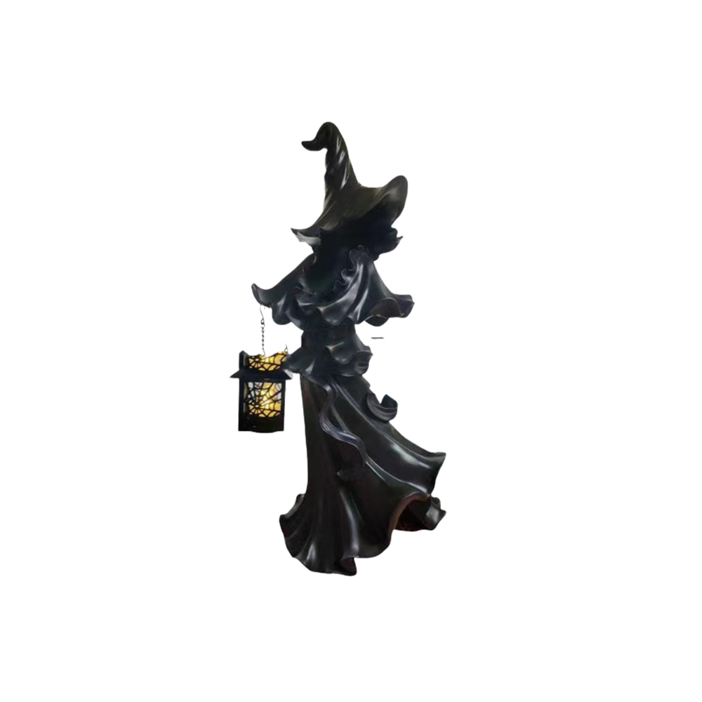 Halloween Witch Ghost LED Ornament Statue