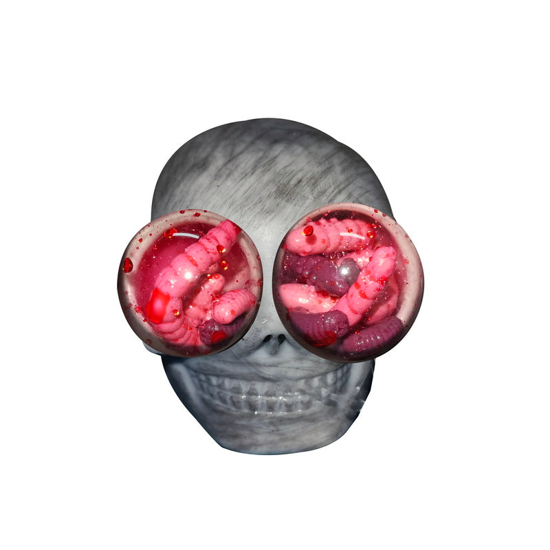 Scary Exploding Eye Skull Pinch Toy Music