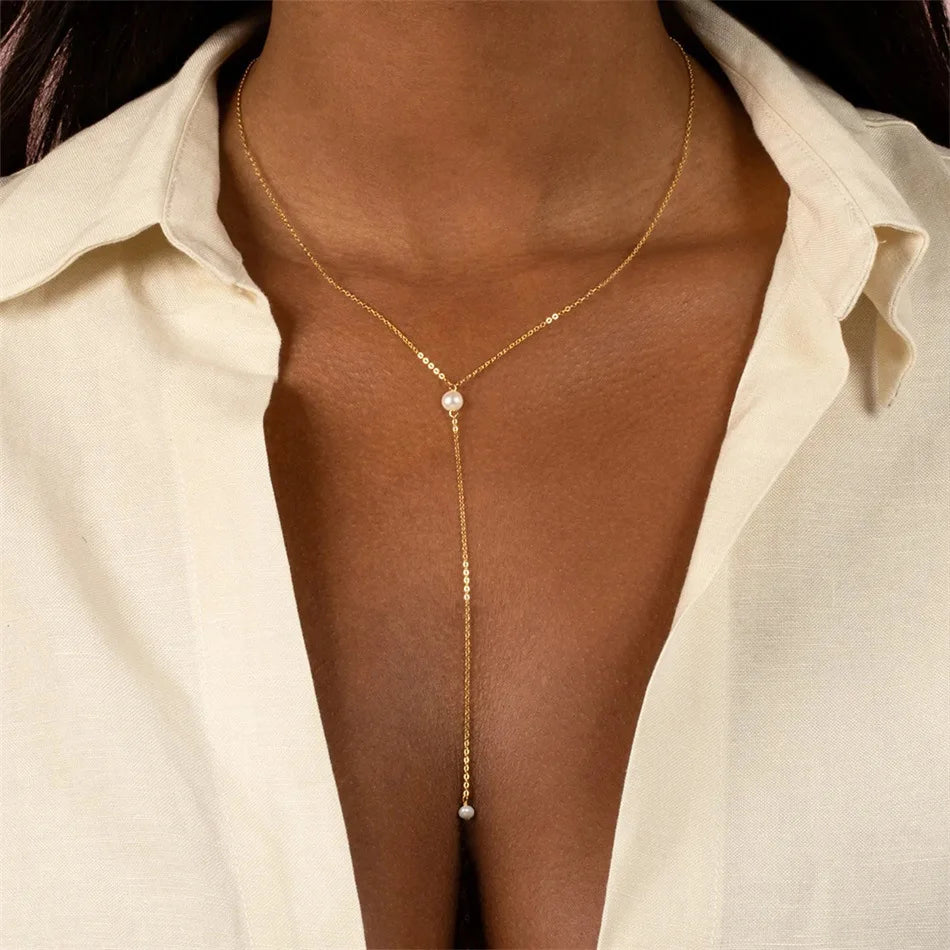 Dropleti Pearl Necklace - House of Modoe