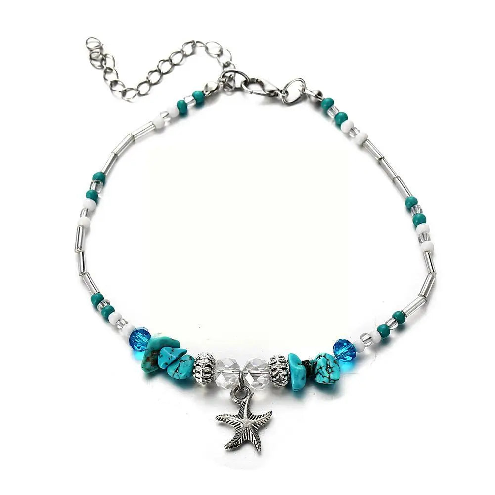 Shelly Bohemian Beads Ankle Chain - House of Modoe