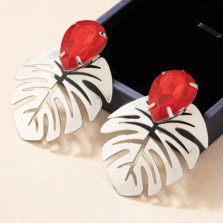 Leafita Vintage Acrylic Metal Earrings - House of Modoe