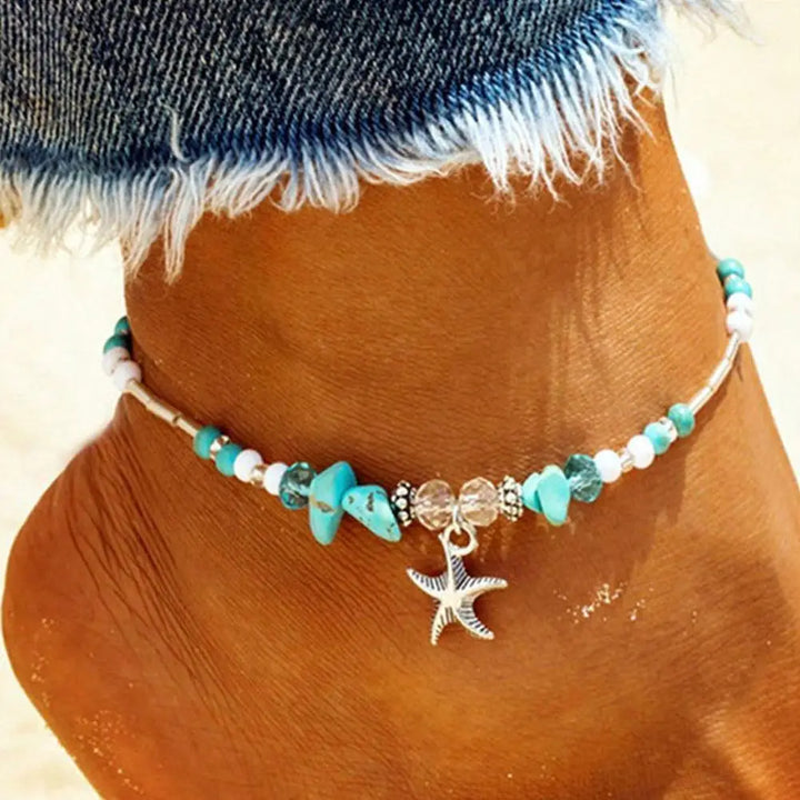 Shelly Bohemian Beads Ankle Chain - House of Modoe