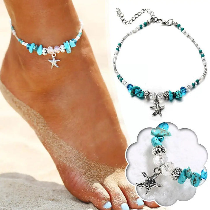Shelly Bohemian Beads Ankle Chain - House of Modoe