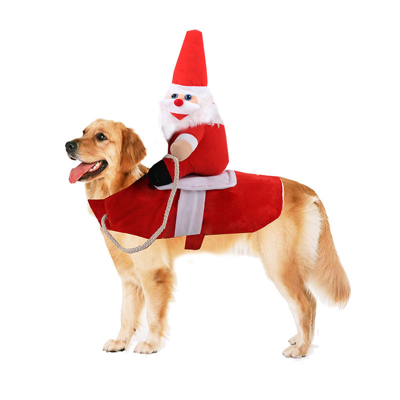 Fun Santa Riding Dog Costume