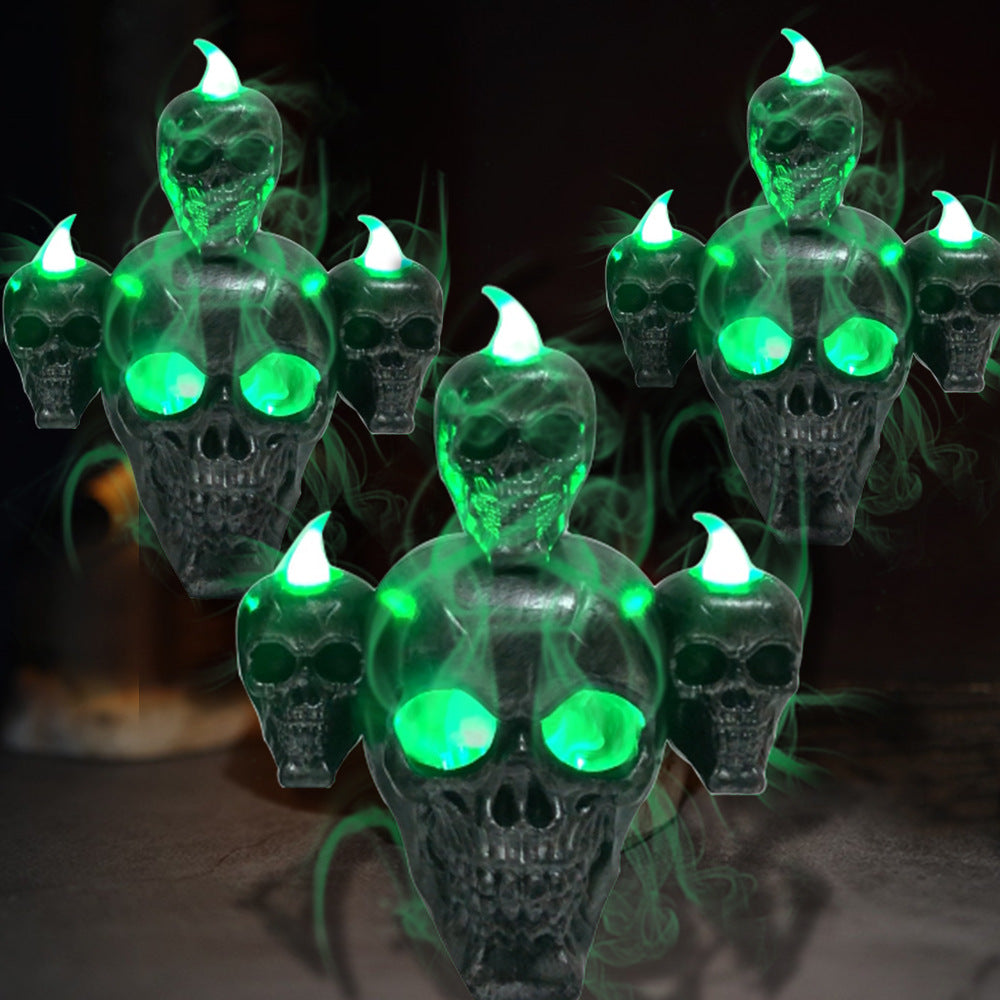 Halloween Decorative Skull Ornaments With Lights